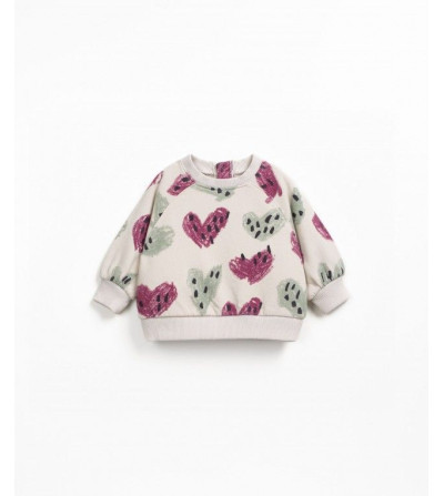 Sudadera felpa corazones